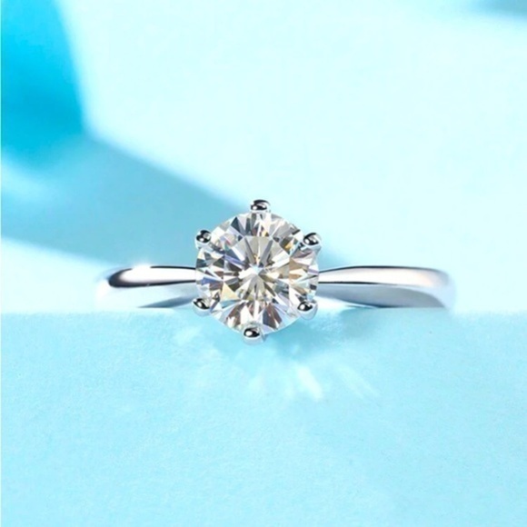 2ct Moissanite 925 Sterling Silver Ring
